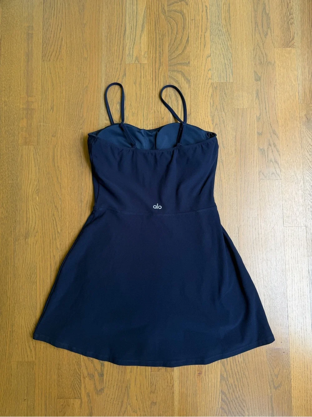 ALO YOGA Alosoft Courtside Tennis Dress Navy Blue Small